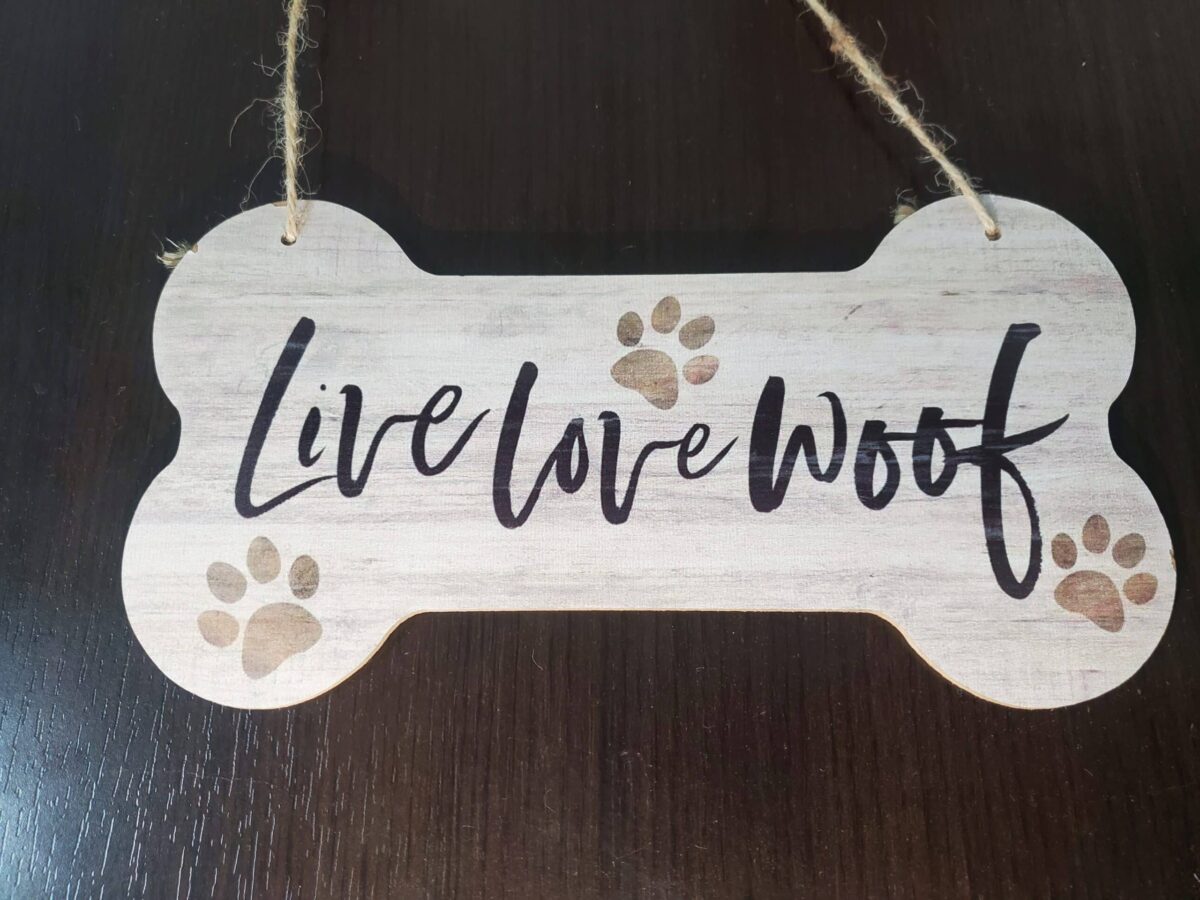 Live Love Woof Door Sign